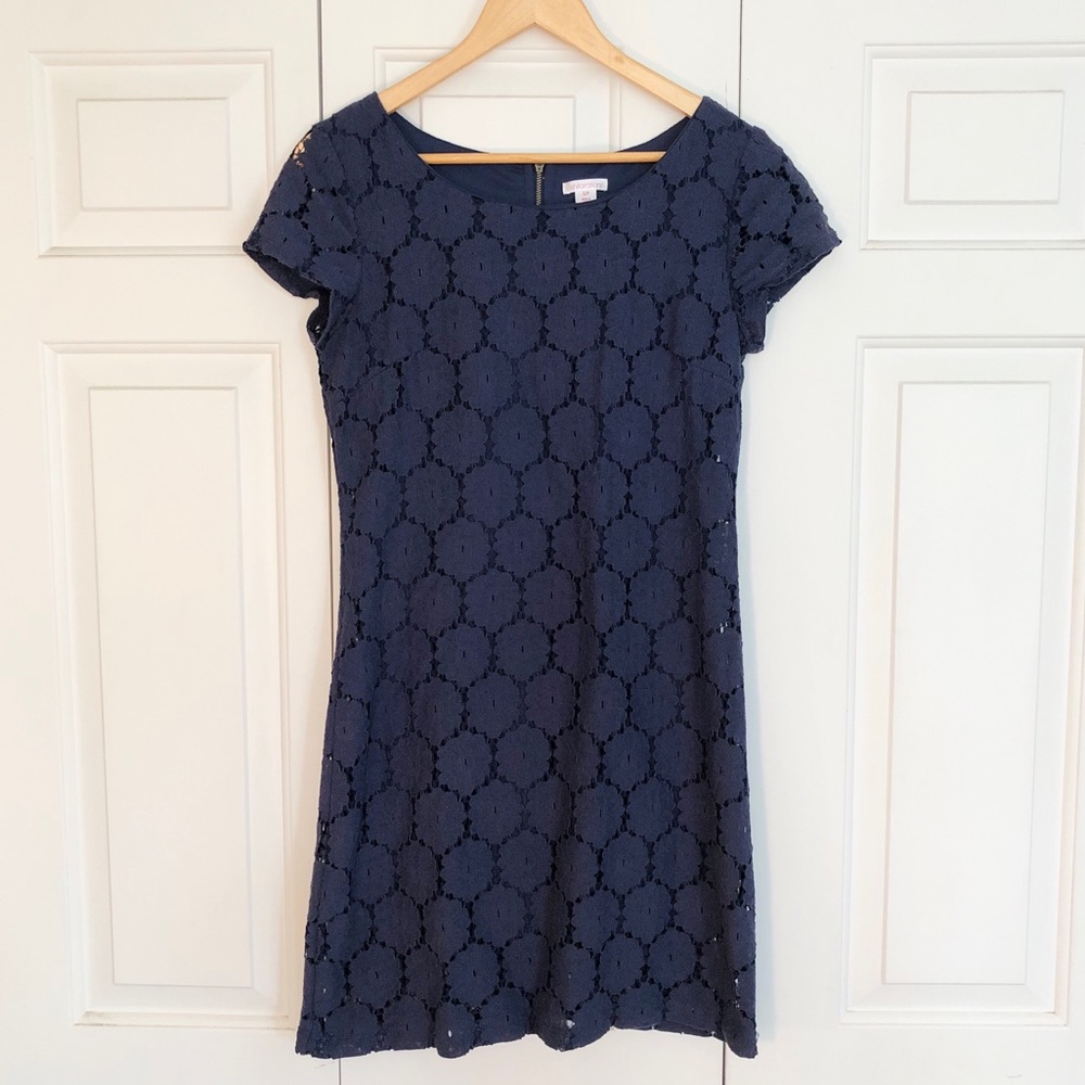 Navy Lace Mini Dress